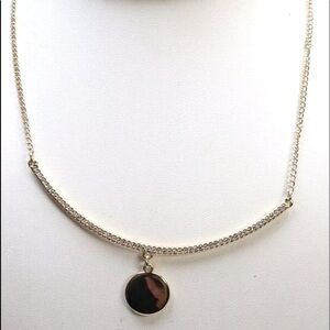 DKNY Crystal Necklace Gold Tone Clear